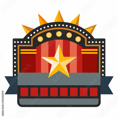 cinema banner with dramatic lighting