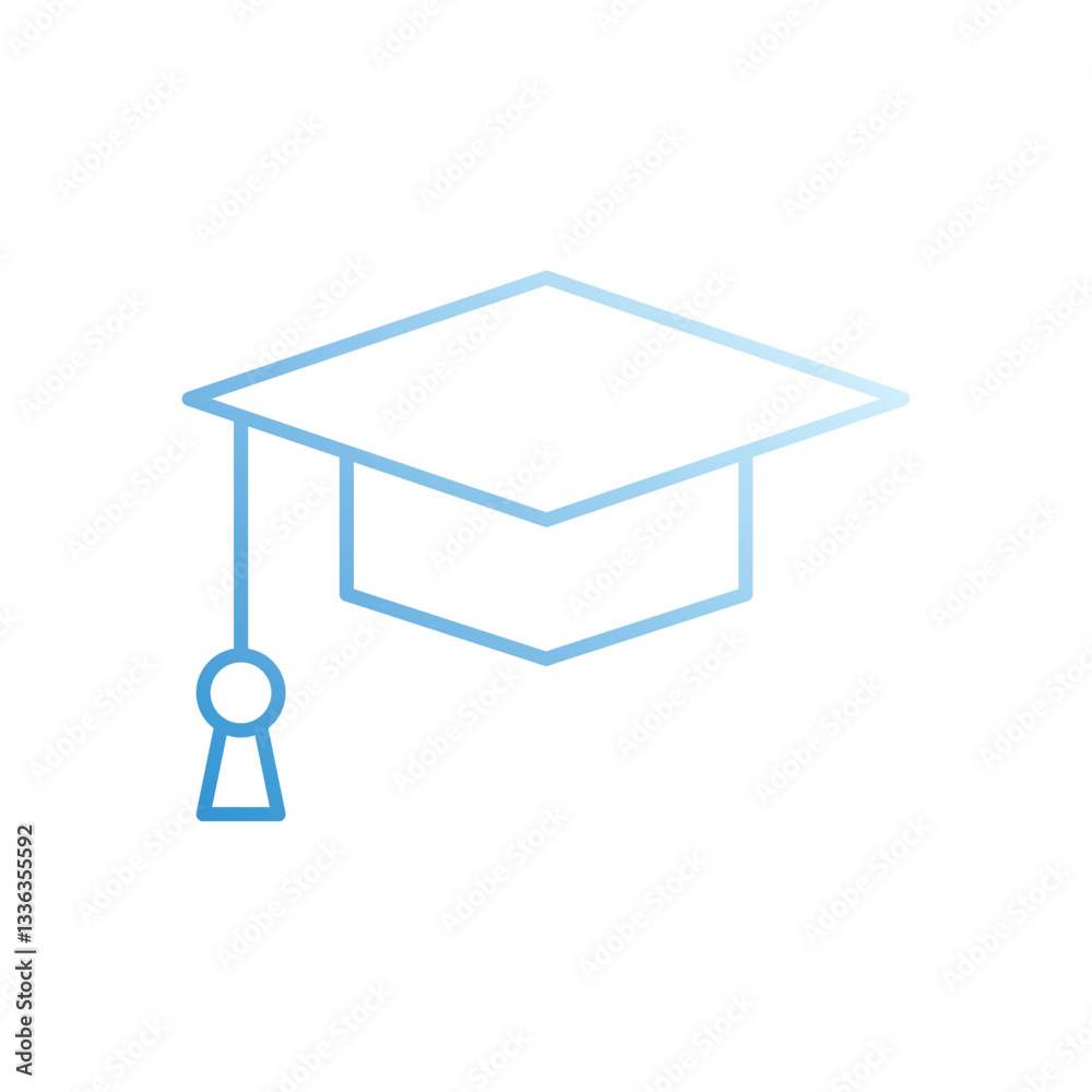 Graduation Cap vector icon stock illustration Graduation Cap vector icon stock illustration