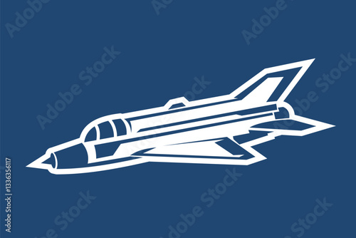 simple Russian fighter jet icon vector illustration