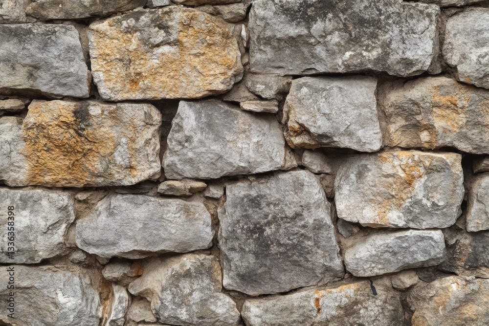 Fototapeta premium Ancient Weathered Stone Wall Texture