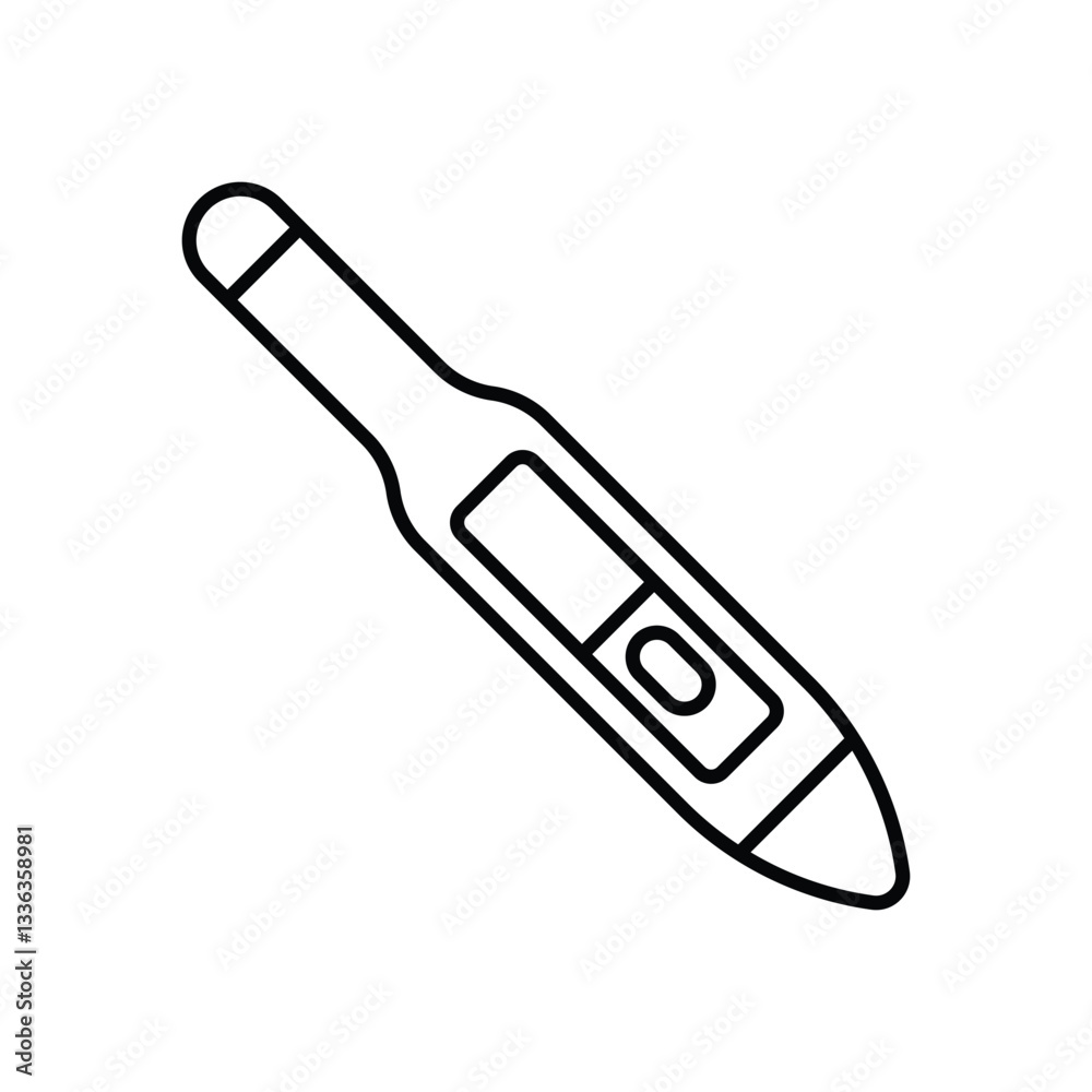 Thermometer vector icon stock illustration Thermometer vector icon stock illustration