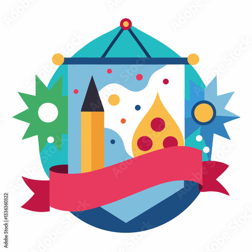 art expo banner with creative feel 
