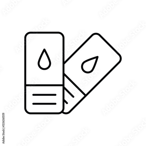 Microscope Slide vector icon stock illustration