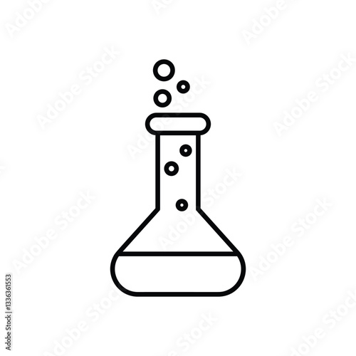 Flask  vector icon stock illustration