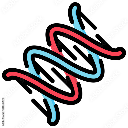 dna vector filled outline icon