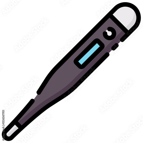 thermometer vector filled outline icon