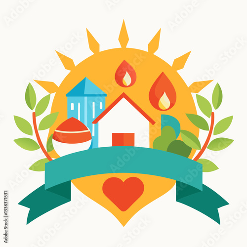 charity banner with warm imagery