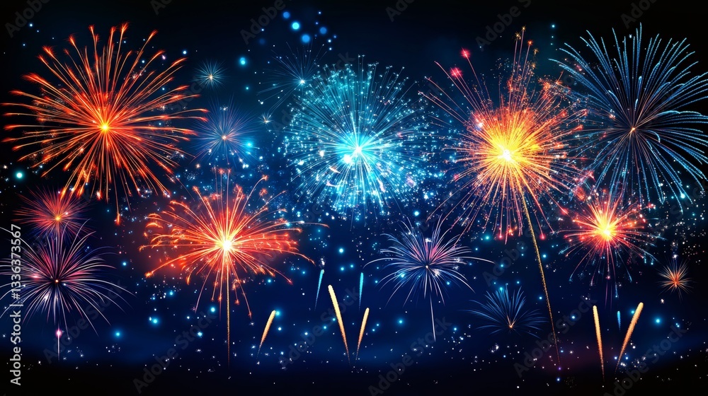 Fototapeta premium fireworks in the night sky