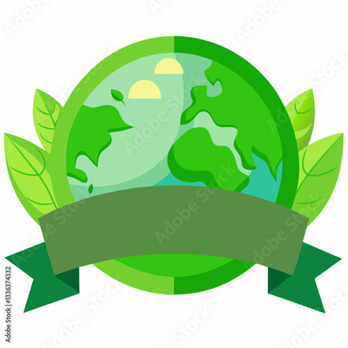 green banner with eco friendly theme
