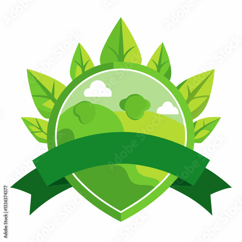 green banner with eco friendly theme