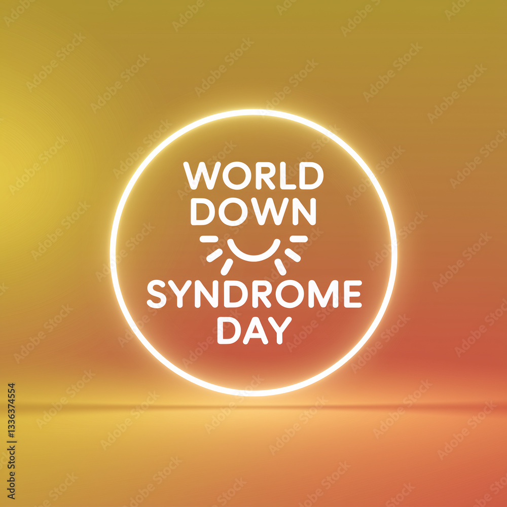 Fototapeta premium World Down Syndome Day Logo