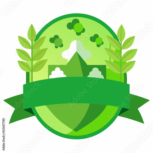 green banner with eco friendly theme
