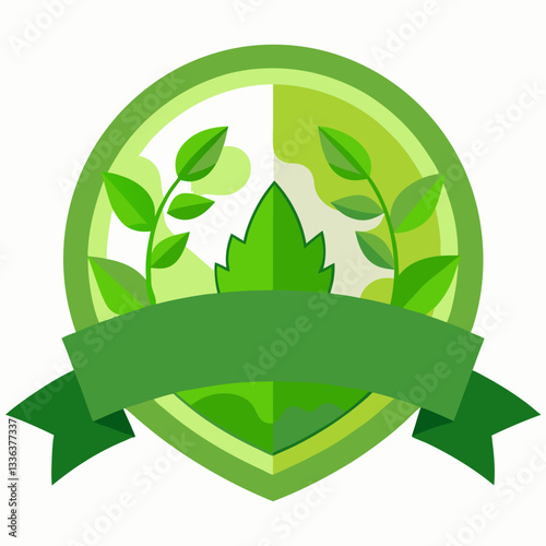 green banner with eco friendly theme