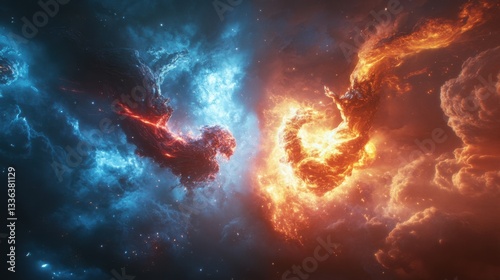 Heaven vs hell, good and evil, light and dark versus wallpaper
