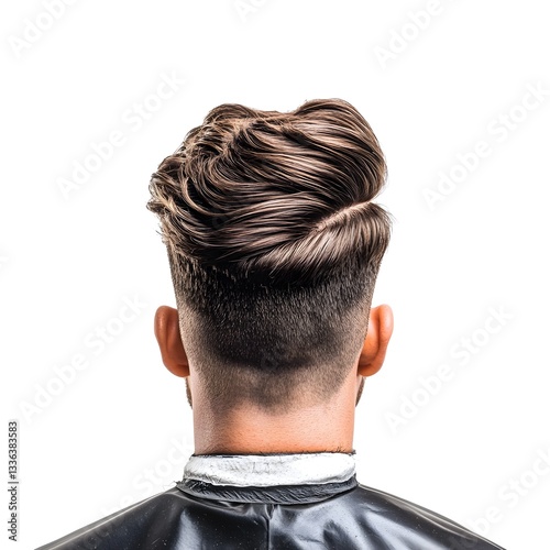 Stylish Men s Hairstyle View from the Back Modern Pompadour Haircut