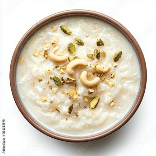 Delicious Milk Rice Kheer with Mixed Nuts Creamy and Nutritious Dessert