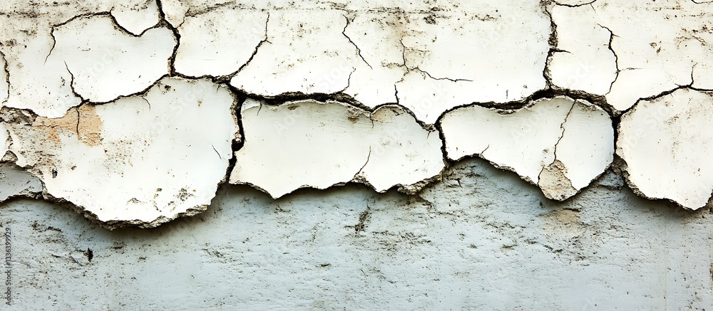 Obraz premium Cracked paint on old wall texture