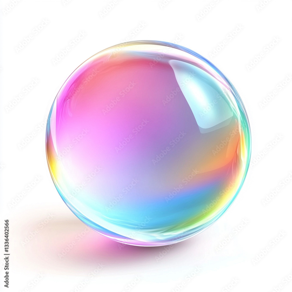 Obraz premium カラフルな水の球体 Generated image