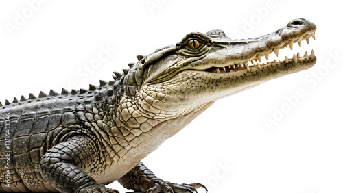 Alligator Crocodile isolated on transparent background.