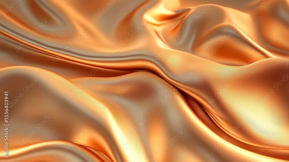 Fototapeta premium Golden Silk Fabric Texture