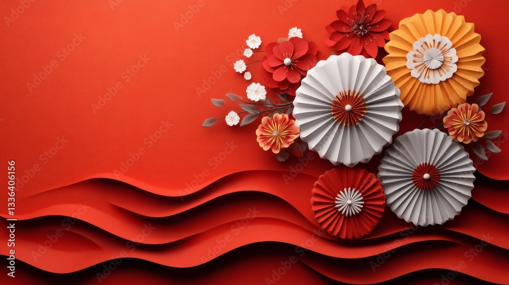 Obraz premium red floral background