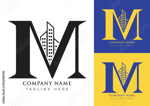 Letter M Business logo design