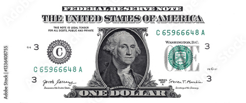 Obraz na płótnie elements of 1 US dollar banknote w salonie