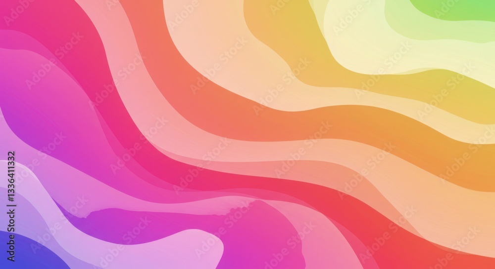 Fototapeta premium Vibrant Abstract Waves Background