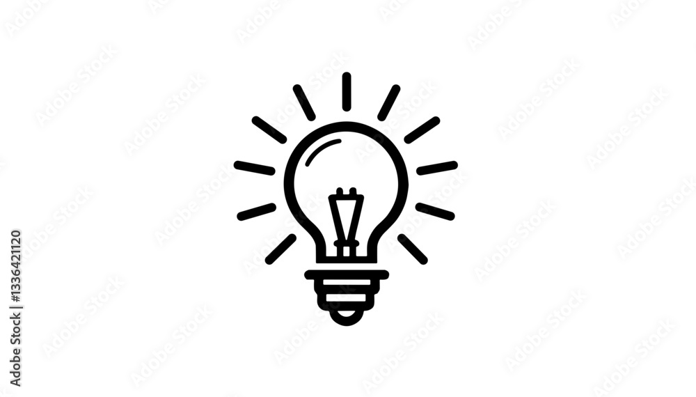 Light bulb symbolizing ideas and creativity Light bulb symbolizing ideas and creativity