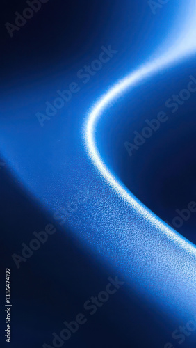 Abstract Blue Light Curve Gradient on Dark Background for Design. Background 9:16 Ratio