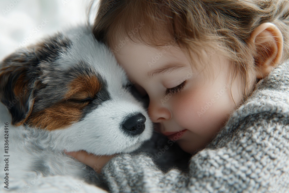 A hyper-realistic close-up of a toddler hand reaching to touch a puppy nose, capturing the fine textures of the skin, fur, and soft light A hyper-realistic close-up of a toddler hand reaching to touch a puppy nose, capturing the fine textures of the skin, fur, and soft light