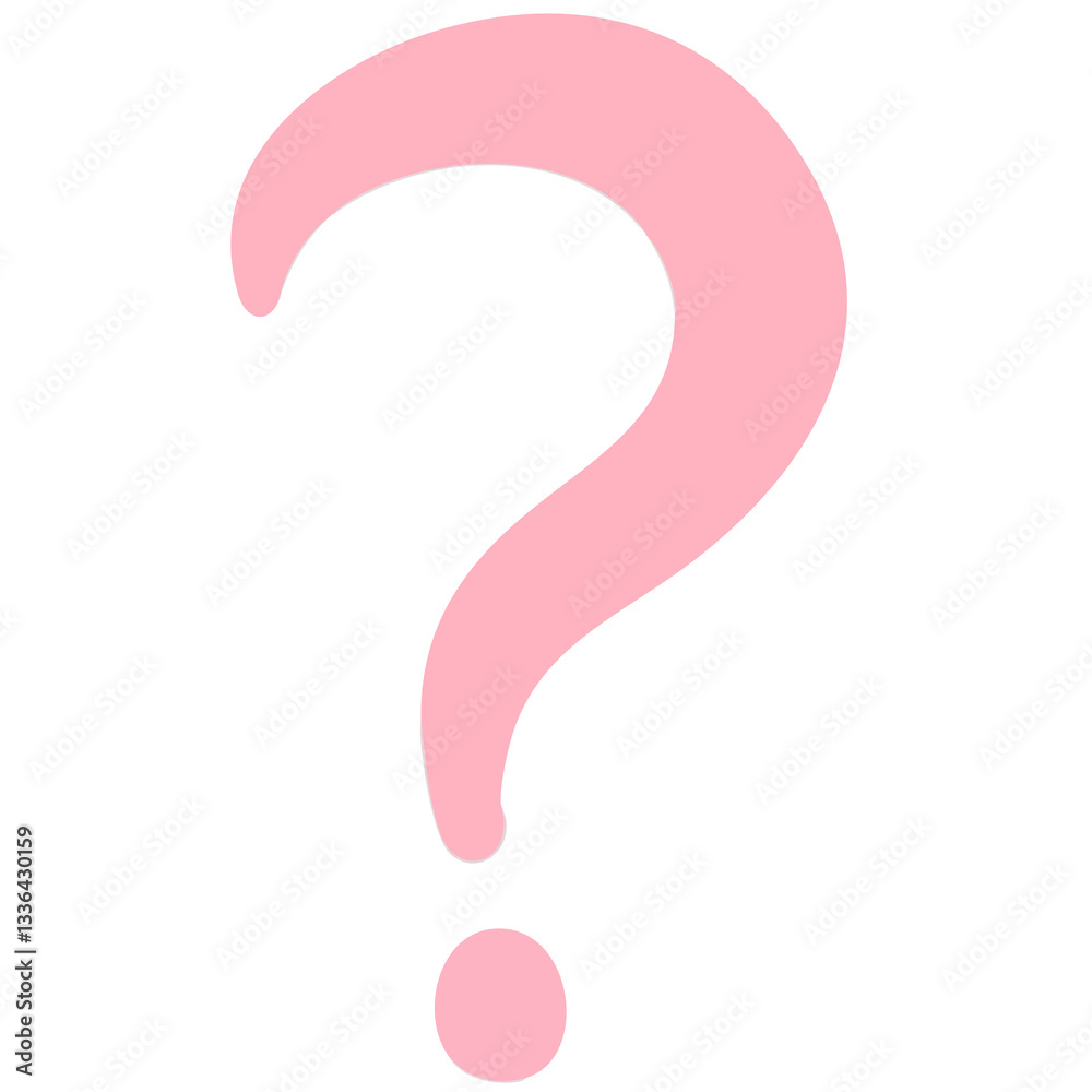 Naklejka premium Pastel Handdrawn Question Mark