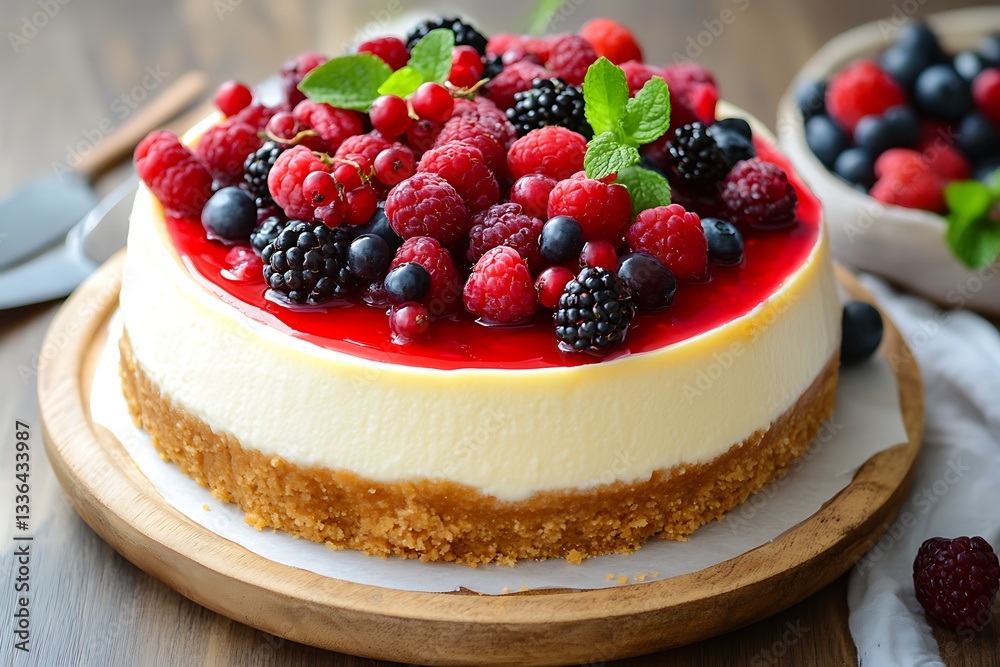 cake with berry topping
cake with berry topping