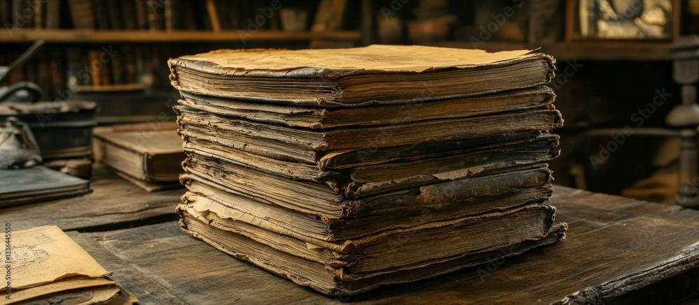 Ancient Tome Stack: A Treasury of Forgotten Knowledge