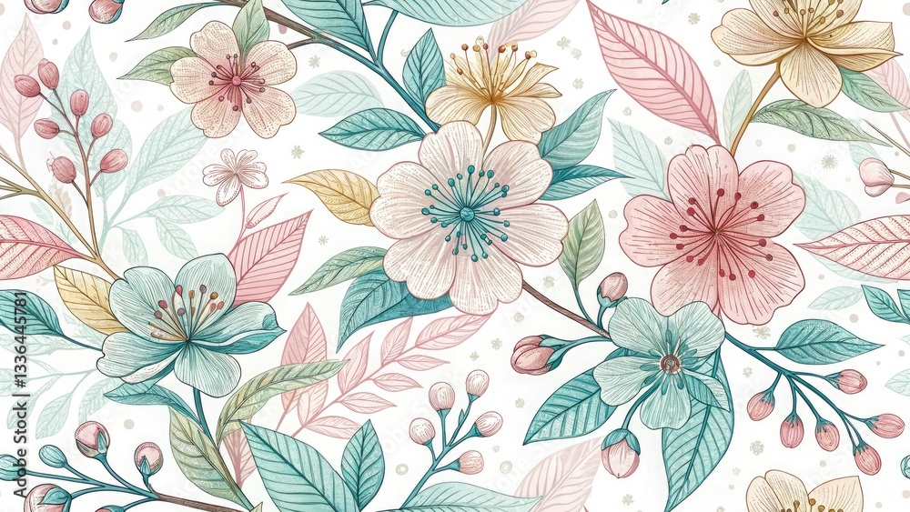 Spring Blossom Portrait Background, Monoline Floral Photography Backdrop, Elegant Minimalist Spring Photo Design Spring Blossom Portrait Background, Monoline Floral Photography Backdrop, Elegant Minimalist Spring Photo Design