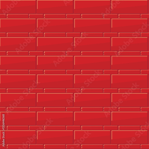 Architecture rustication terracotta bricks with terracotta grout texturised