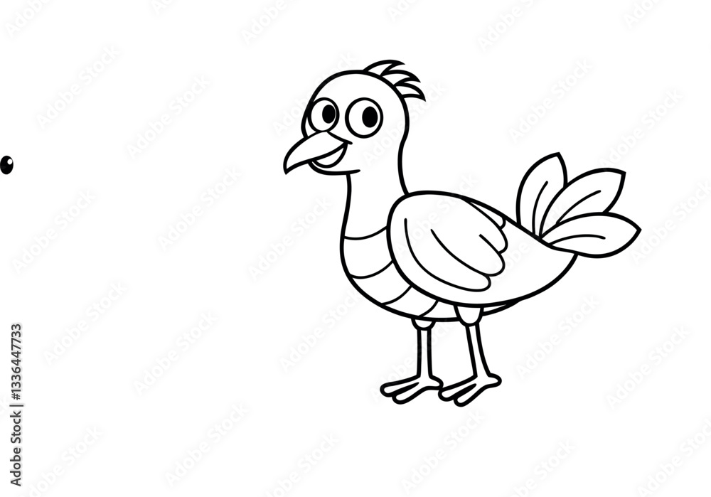 Fototapeta premium funny cartoon bird
