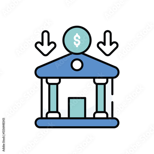 Deposit vector icon stock illustration 