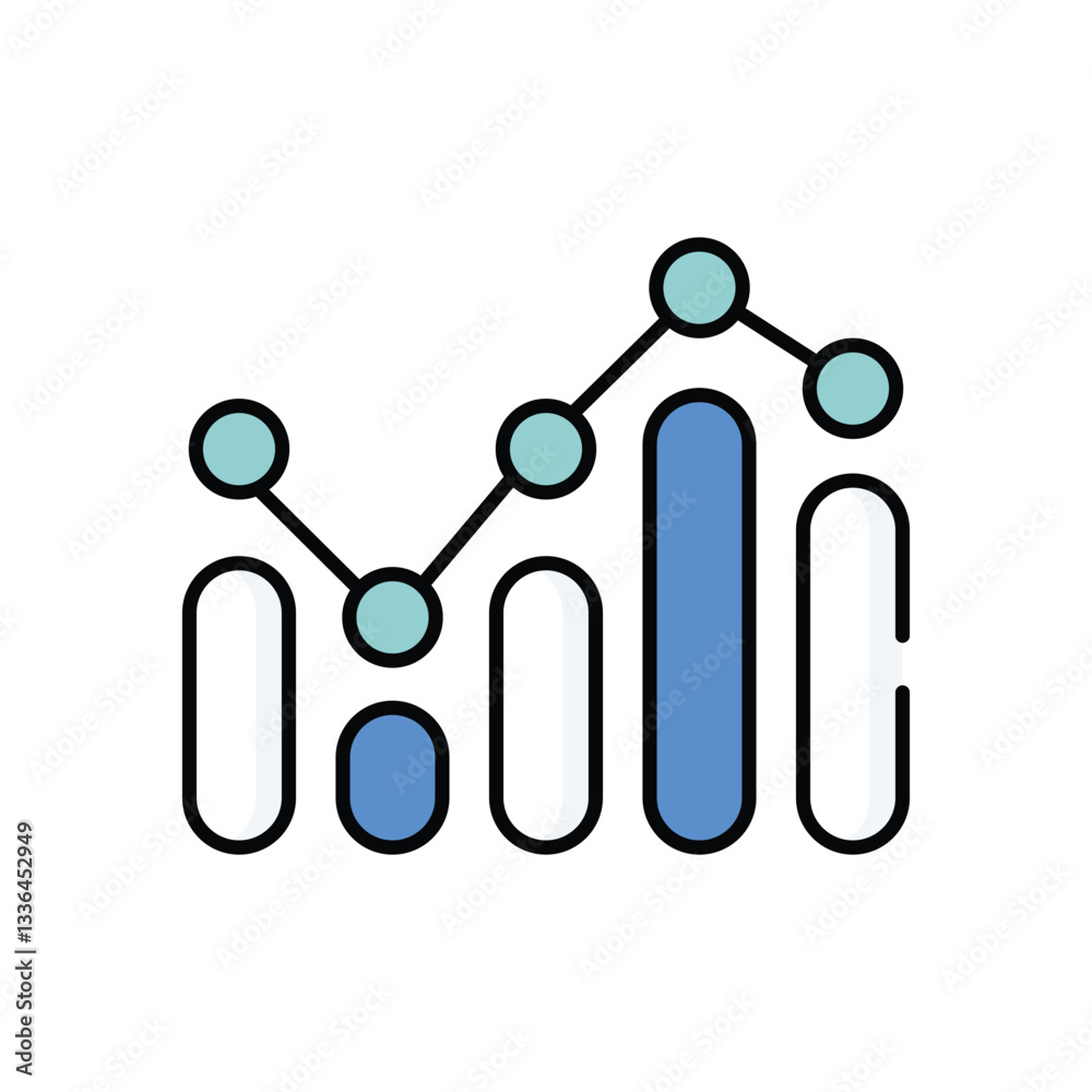 Statistics vector icon stock illustration Statistics vector icon stock illustration