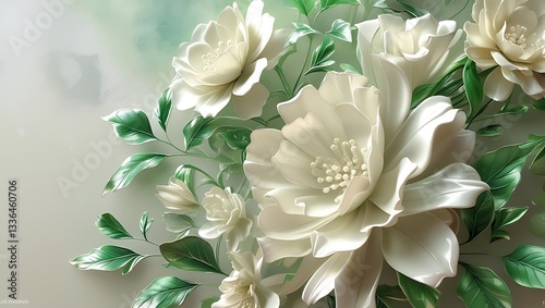 bouquet of white tulips