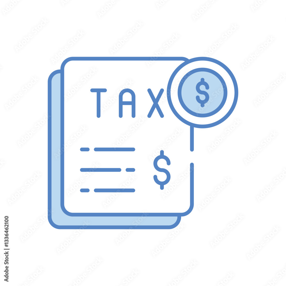 Tax vector icon stock illustration Tax vector icon stock illustration