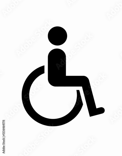 Black and white wheelchair handicap symbol