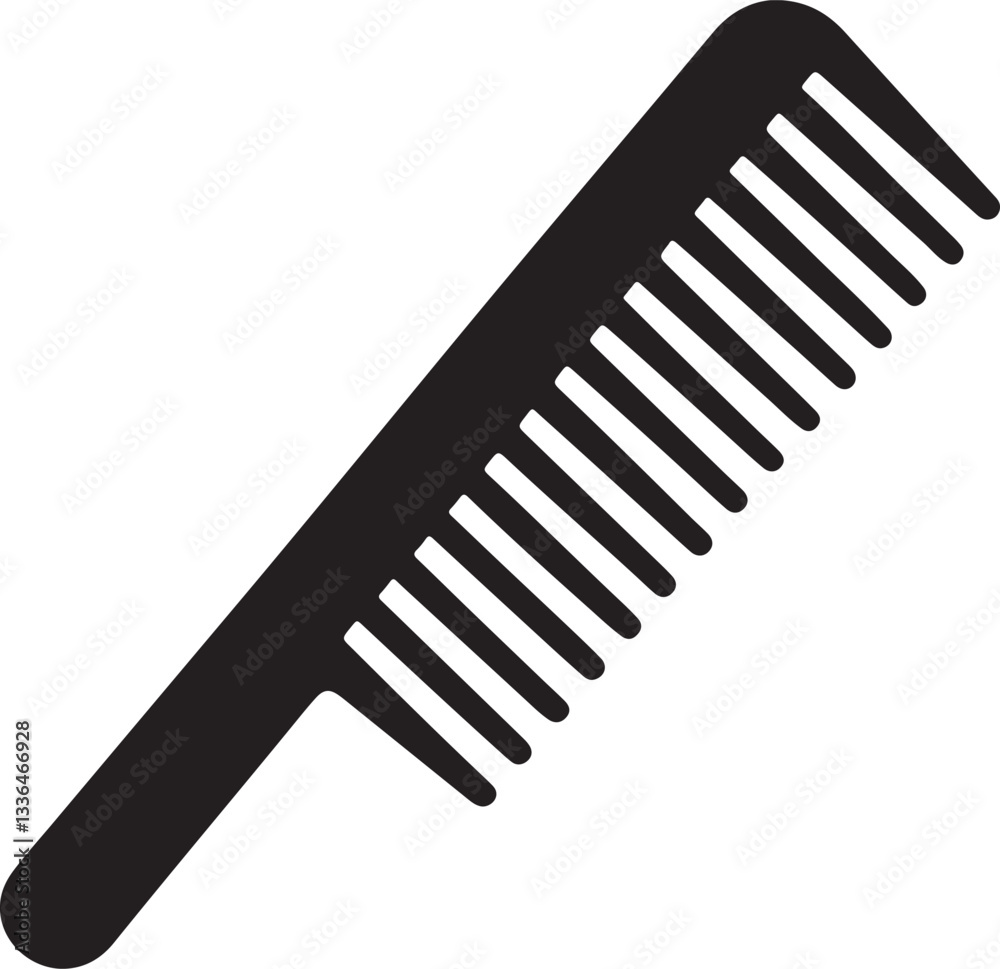 Comb or Hairbrush silhouette, black and white silhouette, vector and illustration Comb or Hairbrush silhouette, black and white silhouette, vector and illustration