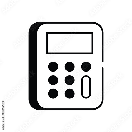 Calculator vector icon stock illustration 