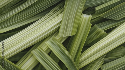 Close-up of a group of green leaves. the leaves are arranged in a random pattern, with some overlapping each other. the veins of the leaves are visible, creating a textured appearance.