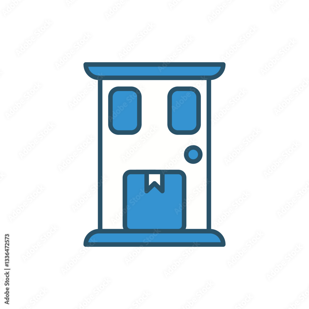Door Delivery vector icon stock illustration Door Delivery vector icon stock illustration