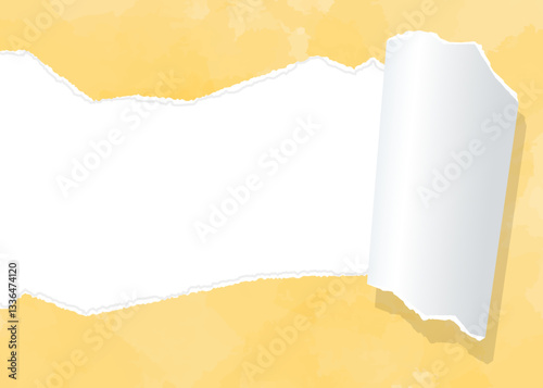 破れた紙、背景フレーム、水彩カラー