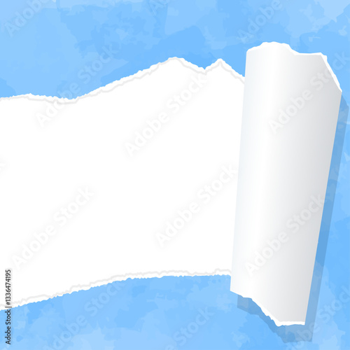破れた紙、背景フレーム、水彩カラー、正方形サイズ