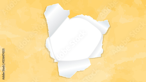 穴の空いた紙、背景フレーム、水彩カラー