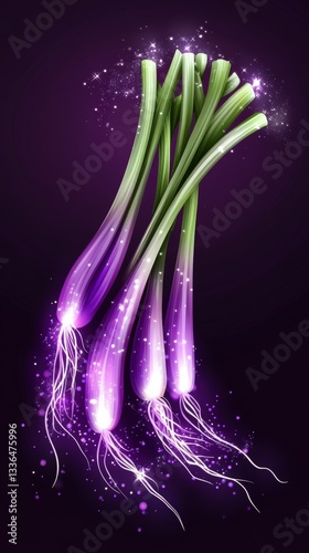 Enchanted Spring Onions: A Glowing Culinary Masterpiece